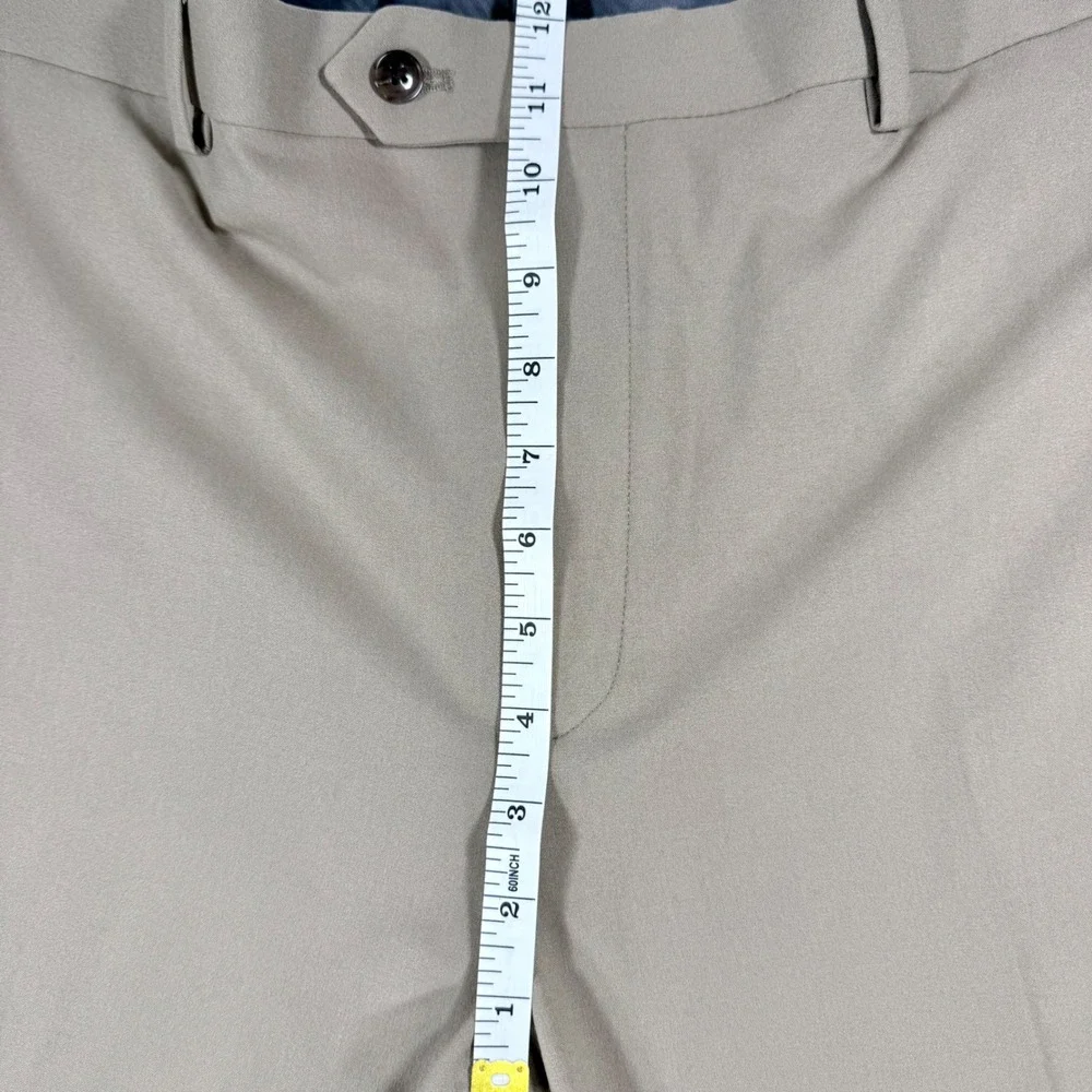 Michael Kors Mens Khaki Tan Dress Pants Recycled Stretch Trousers 40W 32L Luxury